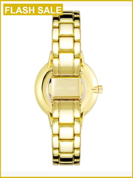 Crystal Accented Bracelet Watch with Domed Mineral Lens main image 4